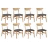 Levede 8pcs Dining Chairs - Natural