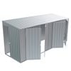 Build-a-Shed 1.5 x 4.5 x 2.0m Zinc Skillion Double Plus Double Hinged Side Doors Shed