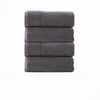 4pc Renee Taylor Aireys 650gsm Zero Twist Bath Towel Nickel
