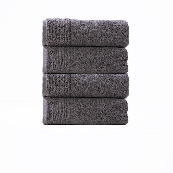 4pc Renee Taylor Aireys 650gsm Zero Twist Bath Towel Nickel