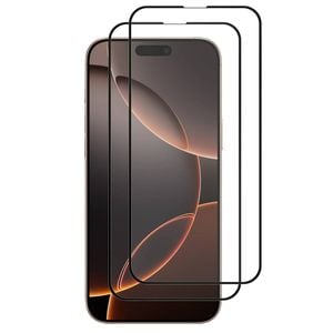 2 Pack MEZON iPhone 16 Pro (6.3") Full Cover Tempered Glass Screen Protectors
