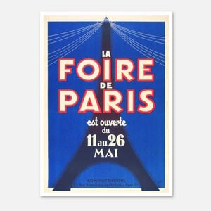 Galrie Vintage La Foire de Paris Poster - Iconic French Event Art Print, Poster Only, A0 84 x 119cm (33 X 47inch)