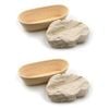 2PK Brunswick Bakers Oval Rattan 30cm Bread Banneton w/ Lining Sourdough Basket