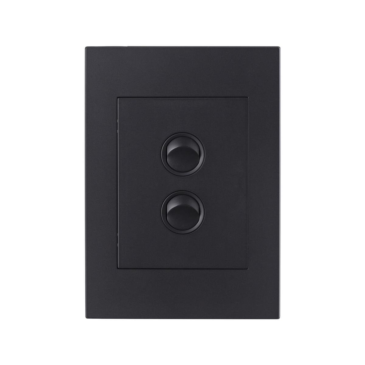 HPM 10A Grey Matte VIVO 2 Gang Vertical Rocker Switch - Bunnings Australia