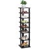 Costway 7-tier Industrial Shoe Rack Storage Tower Cabinet Entryway Shoe Organizer Black