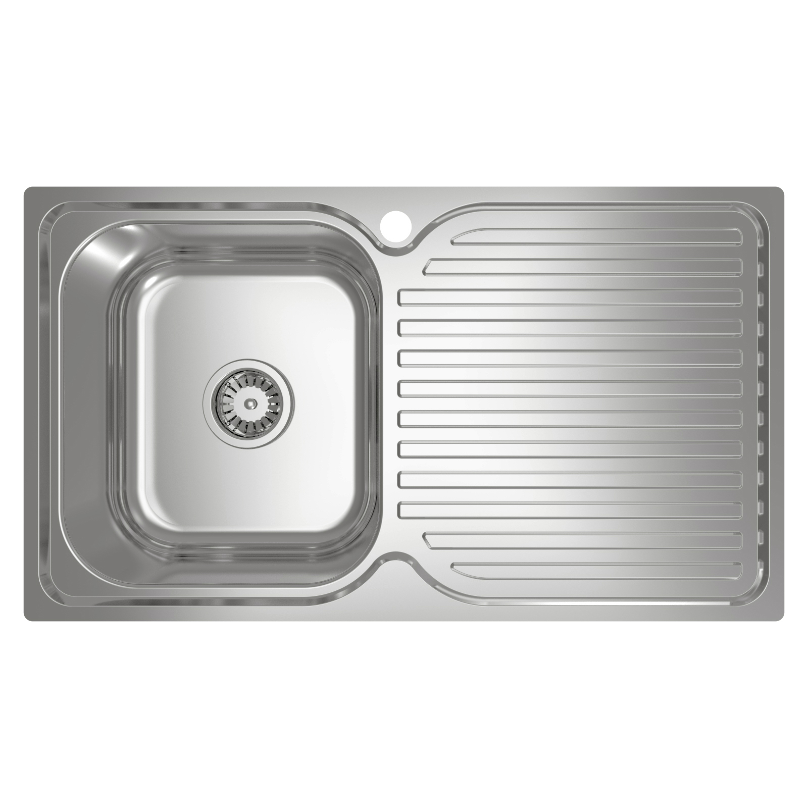 Abey Euronox RH Single Bowl Stainless Steel Sink With Drainer thumbnail 2