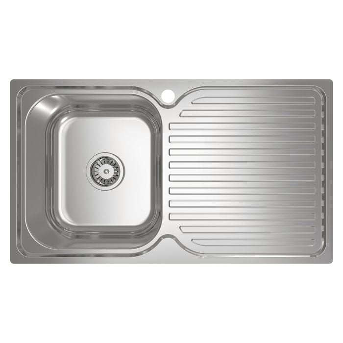 Abey LH Single Bowl Stainless Steel Sink With Drainer