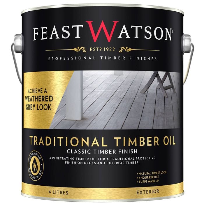 Feast Watson 4L Weathered Grey Traditional Timber Oil - 4L