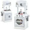 Costway Kids Kitchen Playset Double-sided Cooking Toy White