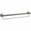 evekare 900mm Gunmetal Grab Rail With Towel Holder