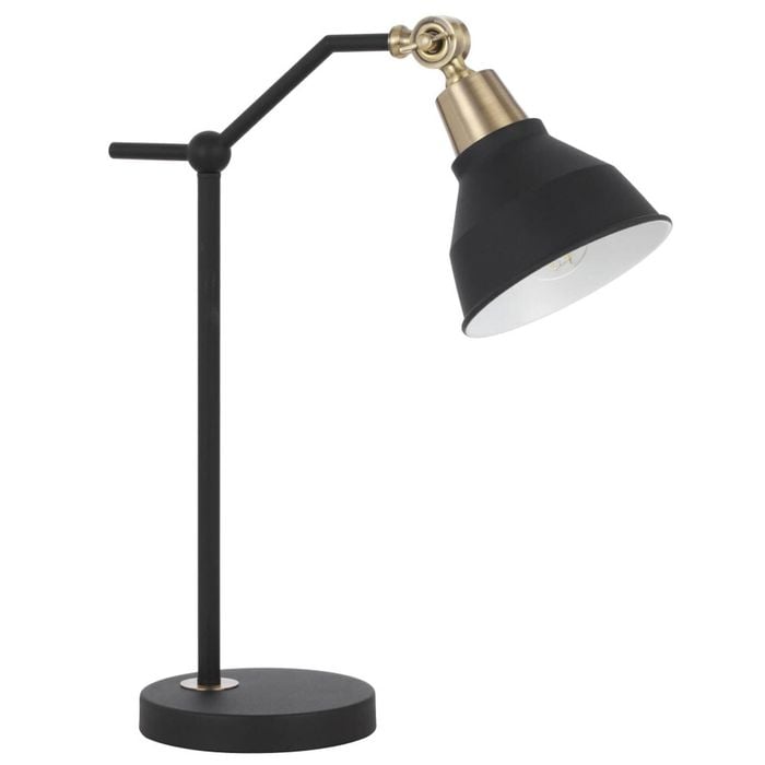 Telbix Kylan Modern Table Desk Lamp Light Metal Black Matte