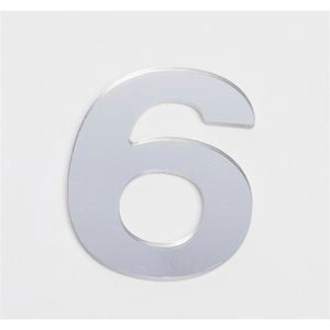 Sandleford Self Adhesive Numeral "6" 25mm Silver