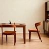 Homfurn Set Of 2 Modern Upholstered Velvet Dining Chair, Mid-century Accent Chair With Velvet Fabric & Curved Backrest, Red