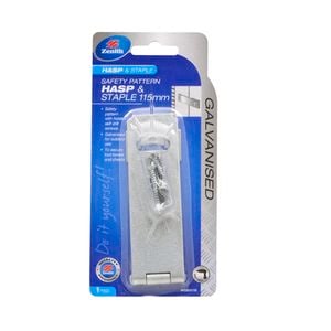 Zenith Hasp & Staple Safety Pattern 115mm Galv WGB3115