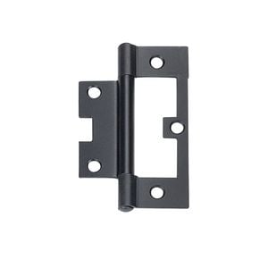 Delf 90mm Black Fixed Pin Non Mortise Hinge - 12 Pack