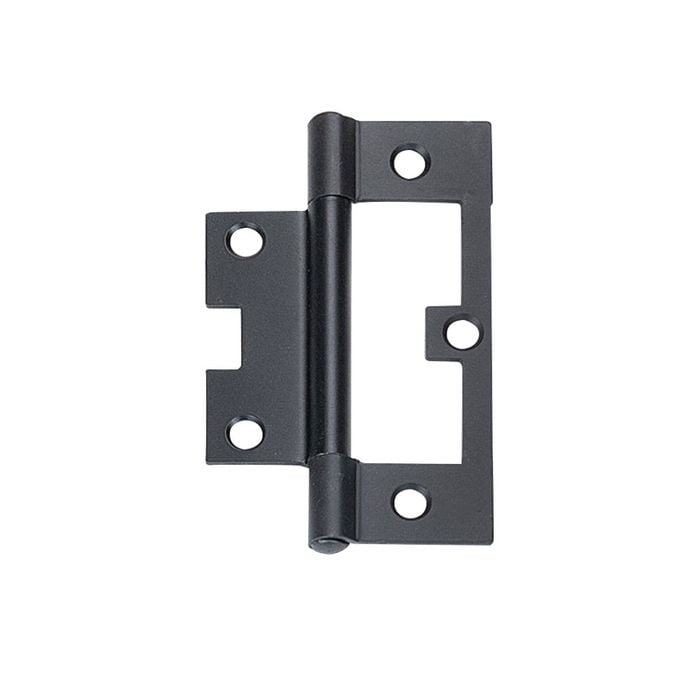 Delf 90mm Black Fixed Pin Non Mortise Hinge - 12 Pack