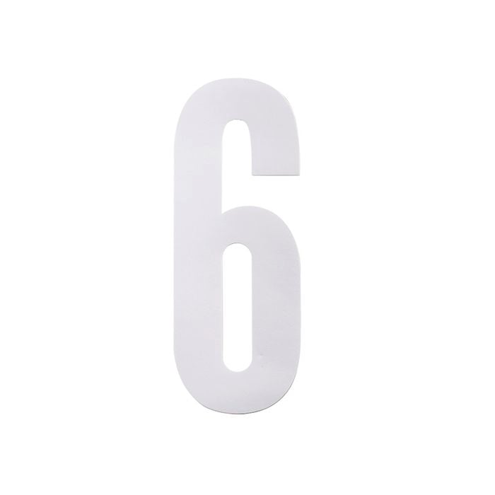 Sandleford 175mm White Self Adhesive Wheelie Bin Number 6