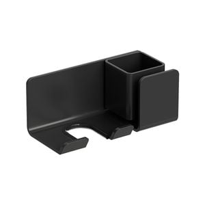 Todo Aluminium Alloy Hair Dryer Holder Caddy Wall Mount Shelf - Black