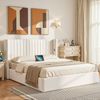 Artiss Double Bed Frame with Gaslift Storage Charging Ports White