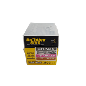 Building King 38mm x 16G Electro Galvanised Angled Brads - 2000 Pack