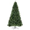P&P Green 270cm Pre Lit Christmas Tree with 750 Warm White LEDs, 2590 Tips and Metal Stand Set