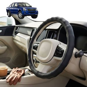 Australian Goose Steering Wheel Cover for Holden Rodeo 2003 - 2008 (4-Door Crew Cab) Circle Black