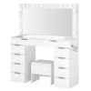 Levede Dressing Table Led Mirror Stool Set Vanity Desk 10 Drawer