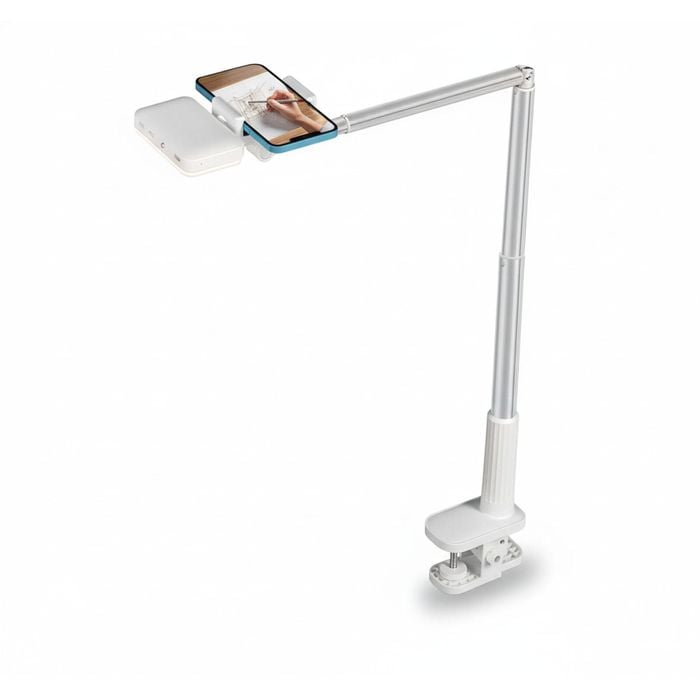 Overhead Phone Mount with LED Ring Light for YouTube Live Stream