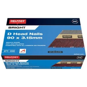 Delfast 90 x 3.15mm D-Head Bright Nail - 1000 Pack