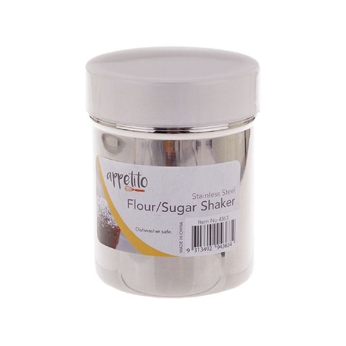 Appetito Stainless Steel Flour Sugar Shaker With Lid