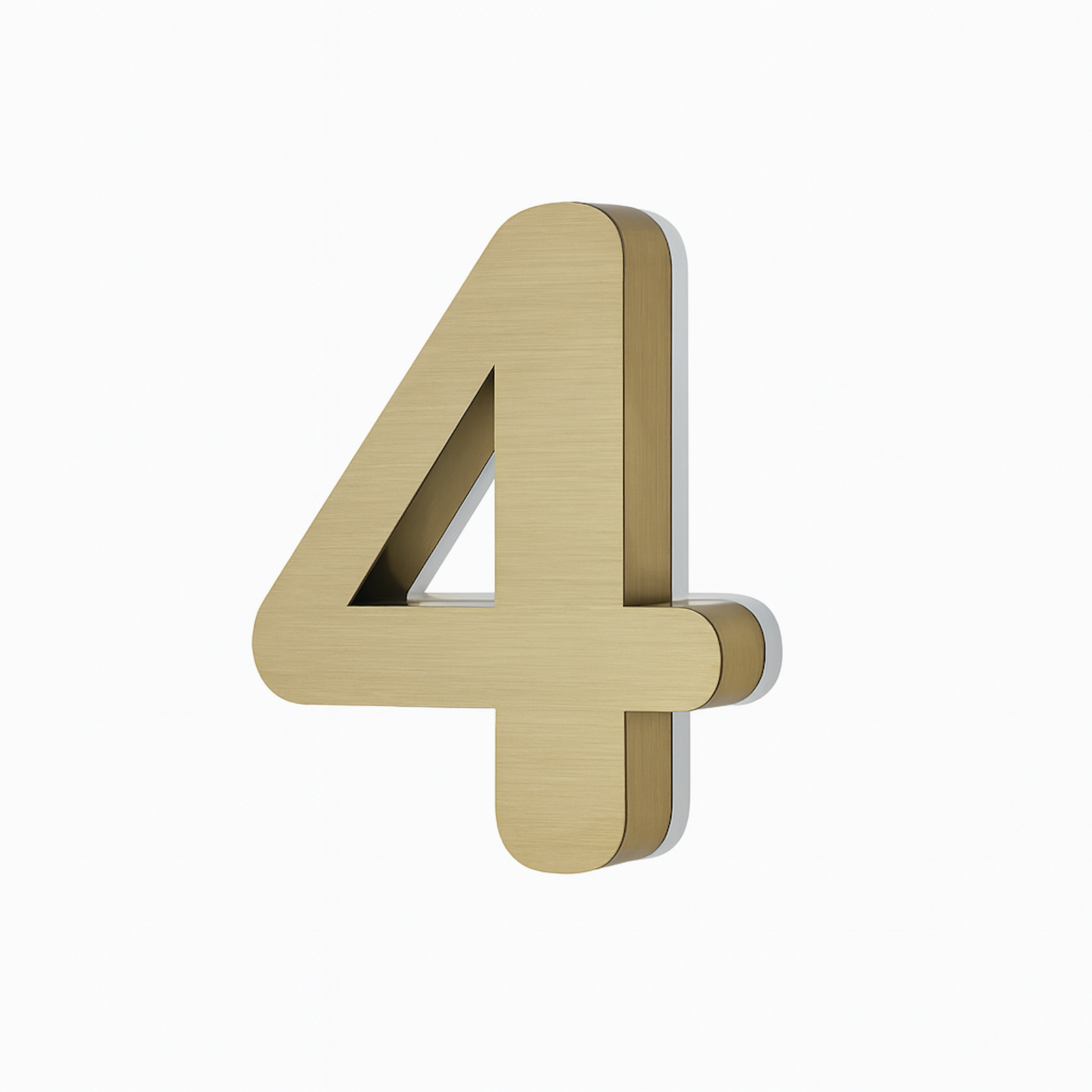 Chrome LED House Number Backlit 200mmH