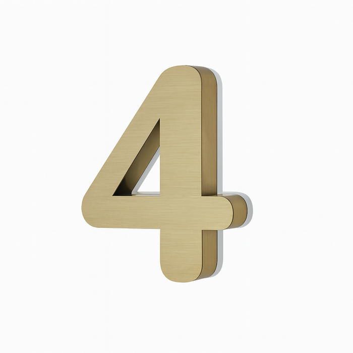 Chrome LED House Number Backlit  200mmH