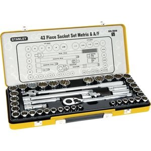 Stanley 43 Piece 1/2" Drive Metric and Imperial Socket Set 89-509