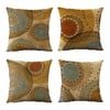 Catzon 4 Pcs Vintage Throw Pillow Covers Abstract Print for Living Room Decor