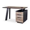 Modern Furniture ARTO Single Workstation Desk with Right Cabinet 120 cmOak&Black