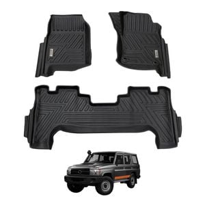 AUSGO Car Floor Mats for Toyota Land Cruiser Landcruiser 76 Series LC76 2012-2023 All-Weather Floor Liners