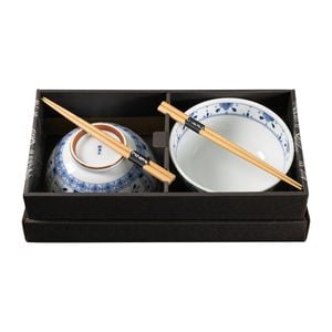 Omotenashi Tachibana Set of 2 Donburi Bowls & Chopsticks