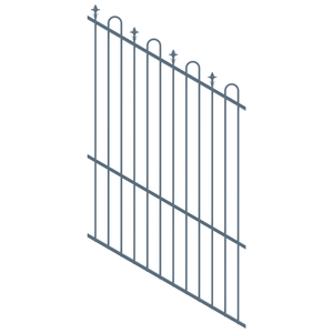 ProtectorAl 350 - 1200 x 1800mm Deep Ocean Raked 16-30º Loop And Spear Top Pool Fence Panel