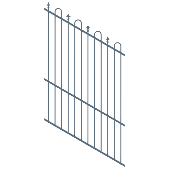 ProtectorAl 350 - 1200 x 1800mm Deep Ocean Raked 16-30º Loop And Spear Top Pool Fence Panel