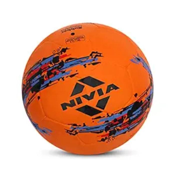Nivia Storm Football (Orange, Size 5) |Rubberized Moulded | Soft Ground| Wet Ground |Hard Ground | Grass | Artifical Turf