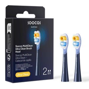 Soocas Neos Ii & Neos Ii Ultra Clean Toothbrush Head Midnight Blue Cv 2 Packs (t04)