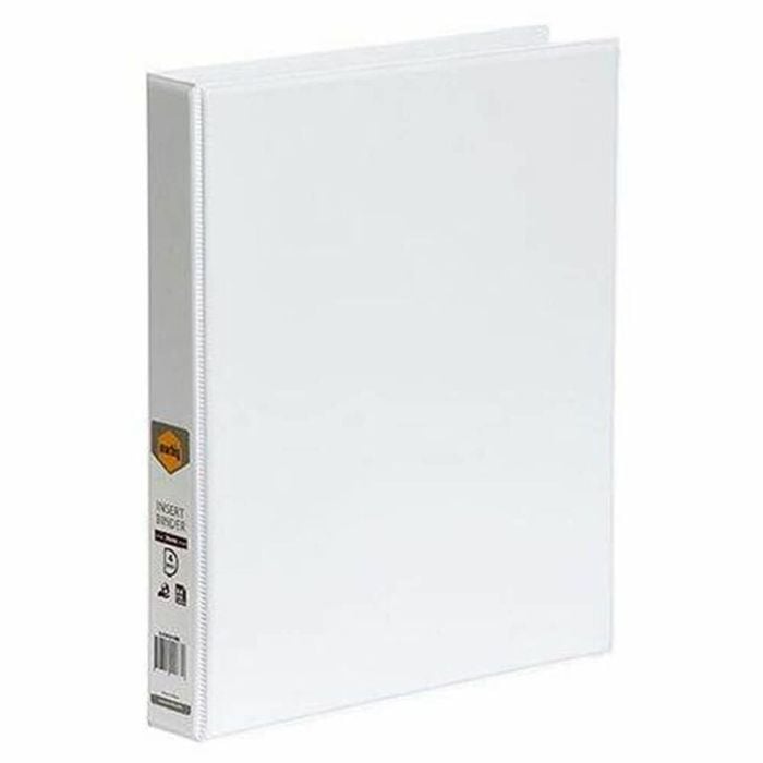 Marbig 4 D-ring Clearview Insert Binder 25mm (A4) (White)