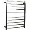 Hotwire 130W 900 x 700mm Brushed Nickel 10 Bar Flat Square Heated Towel Rail with Timer