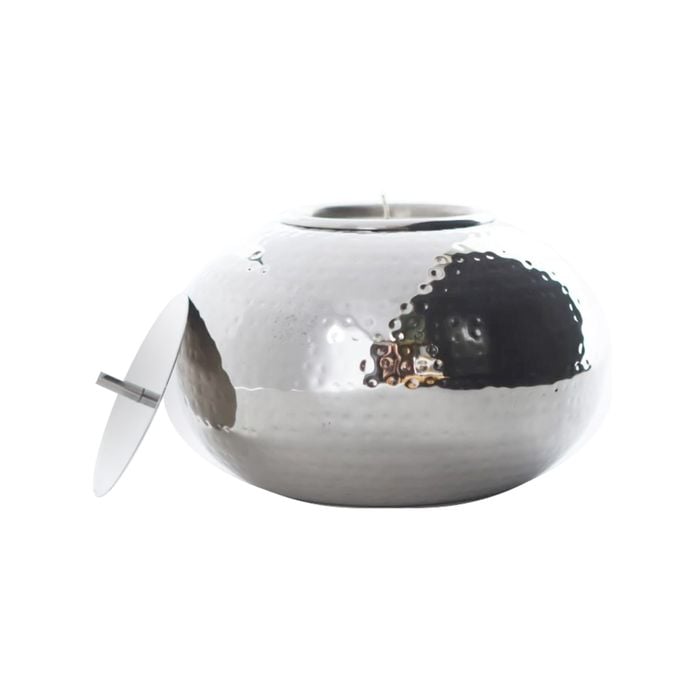 Ssh Collection Marakesh Large 25cm Wide Single Tea Light Candle Holder - Nickel