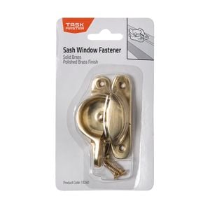 Taskmaster Polished Brass Sash Fastener - Polished Brass
