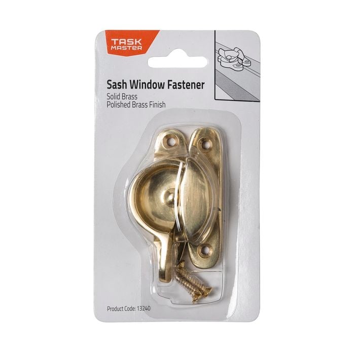 Taskmaster Polished Brass Sash Fastener