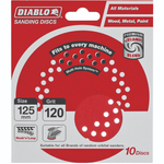 Diablo 125mm 120 Grit Multi Surface Orbital Sanding Discs - 10 Pack