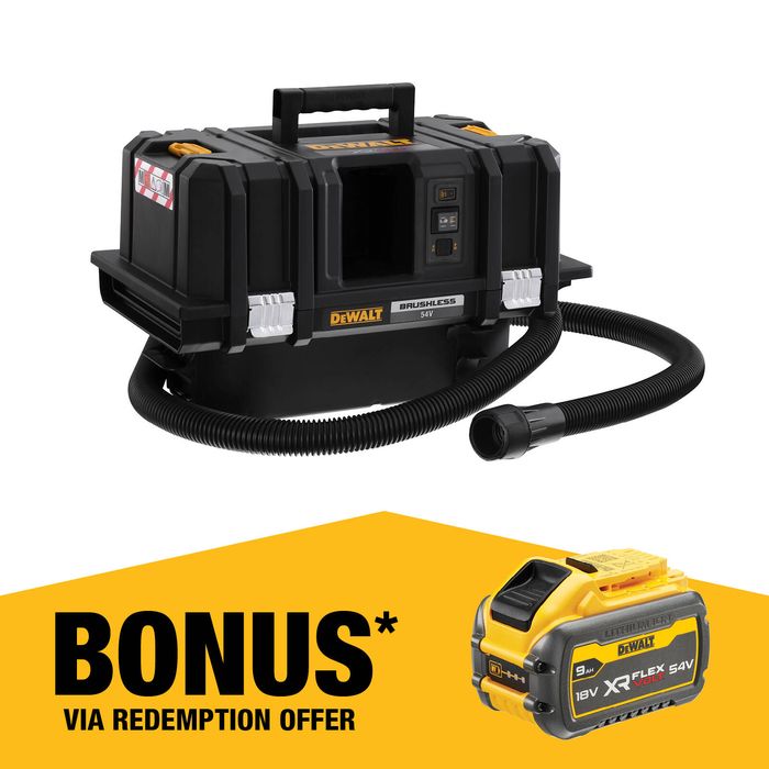 DeWALT 54V FlexVolt Cordless M Class Wet/Dry Vacuum Dust Extractor DCV586MN-XJ - Skin Only