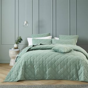 Bianca Barclay Coverlet Set w/ Pillowcase Home/Room Bedding Olive Queen/King Bed