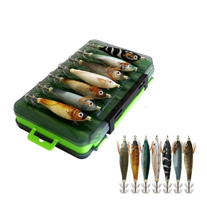 NNEOBA Luminous Wood Shrimp Squid Fishing Lure